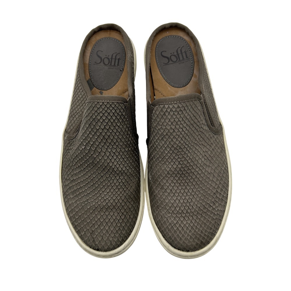 Söfft Shoes‎ Womens Size 6M Slip On Mule Brown Snake Print Leather Comfort